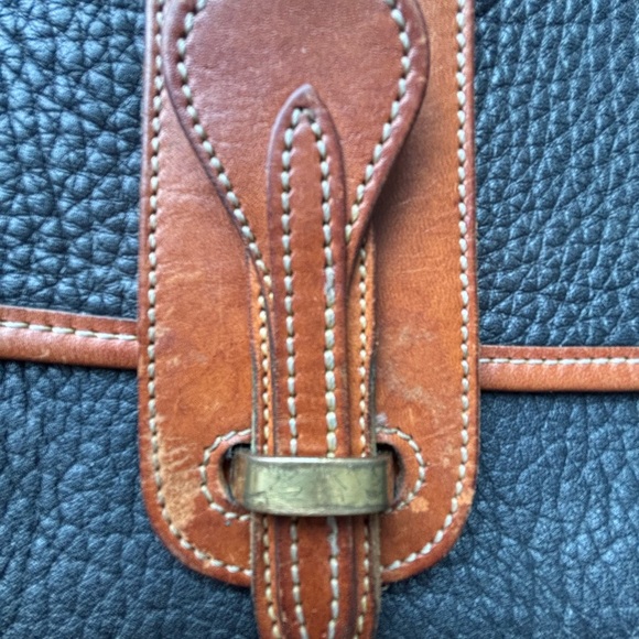 Dooney & Bourke Black and Tan Crossbody Bag with Buckle - Picture 3 of 7